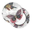 thumbnail image 2 of Daiia Vintage Butterflies Stool Covers Round,Round Bar Stool Covers Waterproof Bar Chair Covers Washable Stool Cushion Slipcover for 12-14 Inch Chair-14 inch, 2 of 7