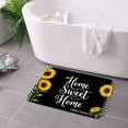 thumbnail image 3 of FJPT Home Sweet Home Sunflower Non Slip Flannel Polyester Floor Mat For Bathroom Kitchen Bedroom Decor 31.5x19.7 inch, 3 of 5