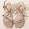 thumbnail image 5 of DADAWEN Women's Open Toe Sandals Chunky Heel Ankle Buckle Heeled Sandals Wedding Party Dress Shoes Nude 8 US, 5 of 6