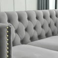 thumbnail image 6 of Newest 5-Piece Velvet Sofa Set (3+2 Seater) for Formal Living Room or Entertainment Space,Gray, 6 of 10