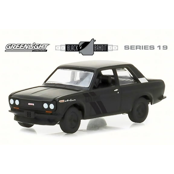 1968 Datsun 510, Black - Greenlight 27950A/48 - 1/64 Scale Diecast Model Toy Car