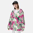 thumbnail image 3 of KLL Orchidées Fleurs Imprimé Veste à Capuche Extérieure Protection Solaire UPF 50+ pour Hommes et Femmes Manches Longues Pêche Randonnée Performance-Grand, 3 of 7