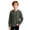 Army Green, variant on Boys Long Sleeve Shirts Crew Neck Half Button Waffle Knit Tops Loose Fit Summer Classic Basic Lightweight Fashion Tees