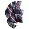 thumbnail image 3 of 10pcs Simnple Hair Comb Handmade Cloth Hairdressing Comb Interleaved Comb Modern Hair Comb for Women Girls (Mixed Color), 3 of 7