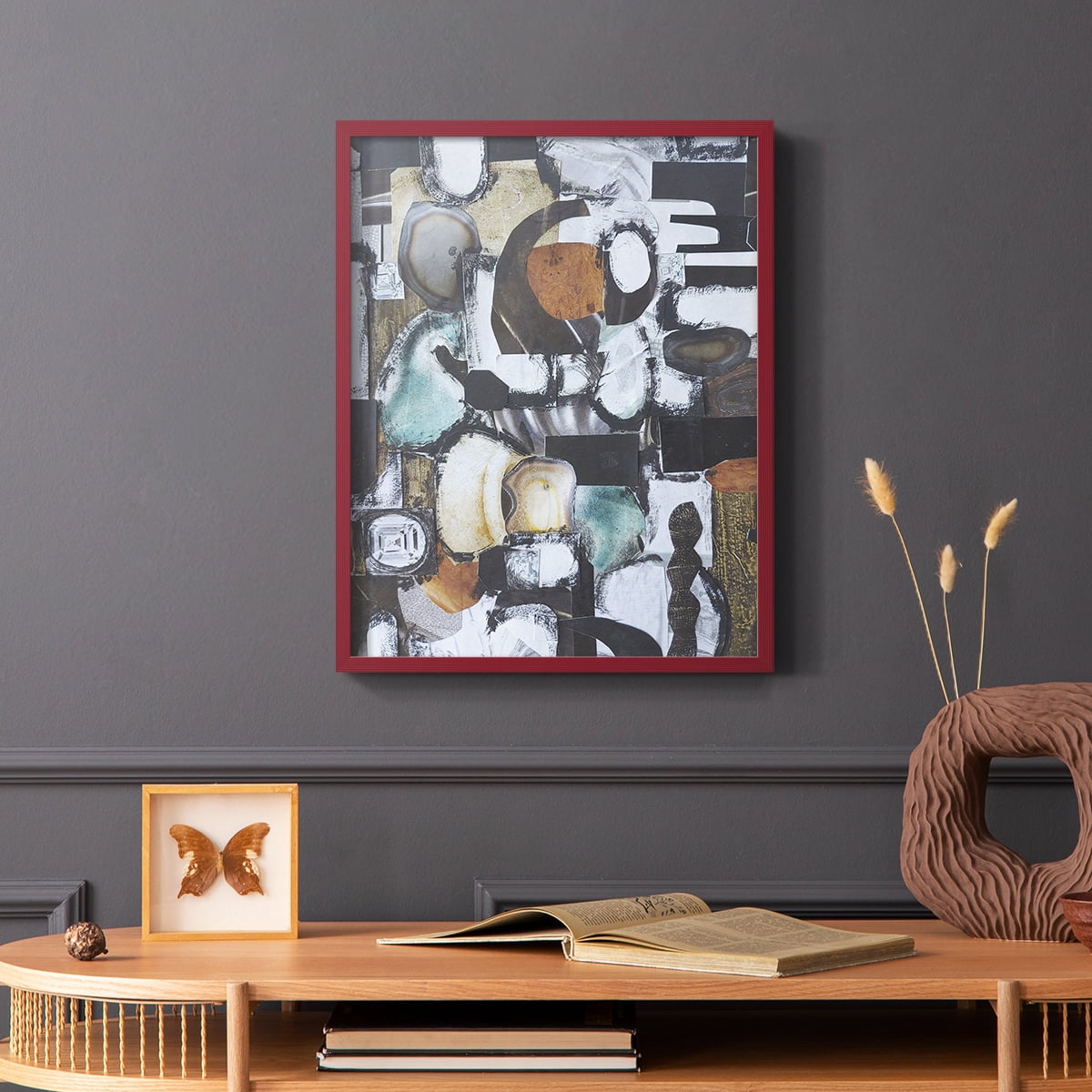 Day At the Spa Framed Print in Red Solid Wood Framed Print No Nail Hanging