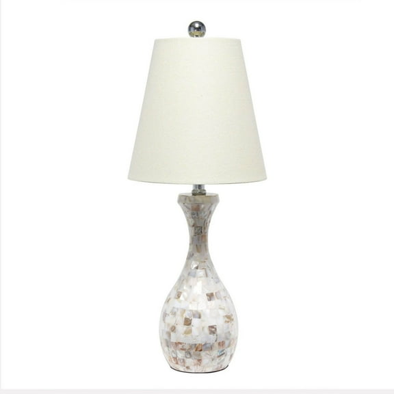 Elegant Designs Seashell Mosaic Look Table Lamp