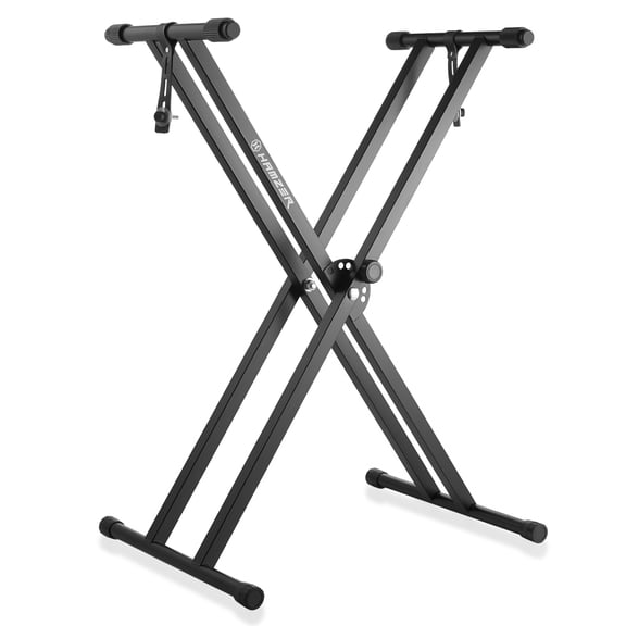 Hamzer Heavy Duty, Double-X Piano Keyboard Stand, Adjustable w/ Locking Straps