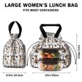 thumbnail image 5 of German Shepherd Dog and Footprint Drawstring Lunch Bag Women - Drawstring Lunch Bag Insulated for Work Office - Stain-Resistant Large Lunchbags for Women with Multi-Pockets, 5 of 6