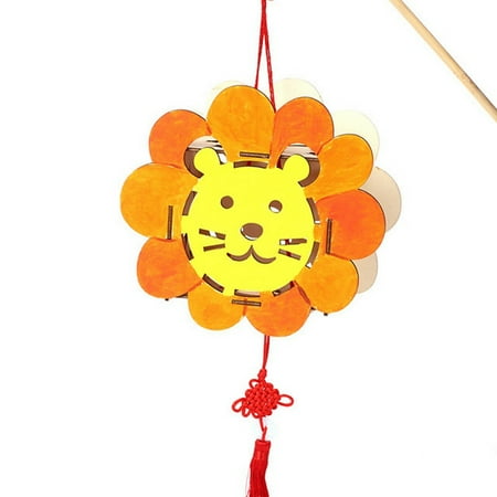 

DIY Toys Animals Wooden Lantern Educational Toy Enfant Arts and Craft Lion