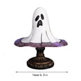 thumbnail image 3 of Vintage Halloween Decorative Desk Lamp, Multi-Style Mini Table Light, Witch Hat Ghost Pumpkin Shape Lamp with Embossed Base for Mantel Bedroom Shelf Decor, 3 of 8