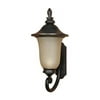 2 Light - Arm Up Wall Lantern - Champagne Glass