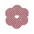 thumbnail image 7 of 15 Inch Round Placemats Set of 6, Red Geometric Non Slip Heat Insulation PP Table Mats, Vintage Rhombus Circle Texture Washable Place Mats for Kitchen Dining Party Table Decor, 7 of 7