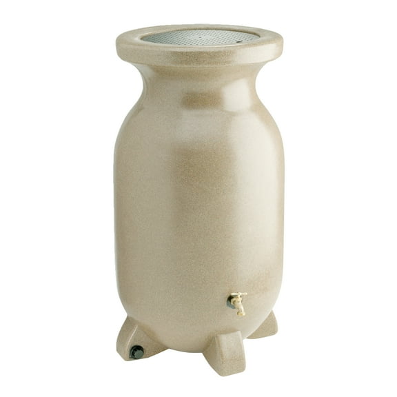 Koolscapes Stone Look Rain Barrel 75 gal 285L Beige Rustproof Eco-Friendly Durable Recycled Plastic