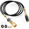 thumbnail image 1 of Soda Machine CO2 Adapter，Soda Machine CO2 Refill Quick Connect Adapter with Gauge and Bleed Valve，Soda Maker Part with CGA320 to TR21-4 Soda Machine Compatible for Fizze, One Touch, Jet, 1 of 6