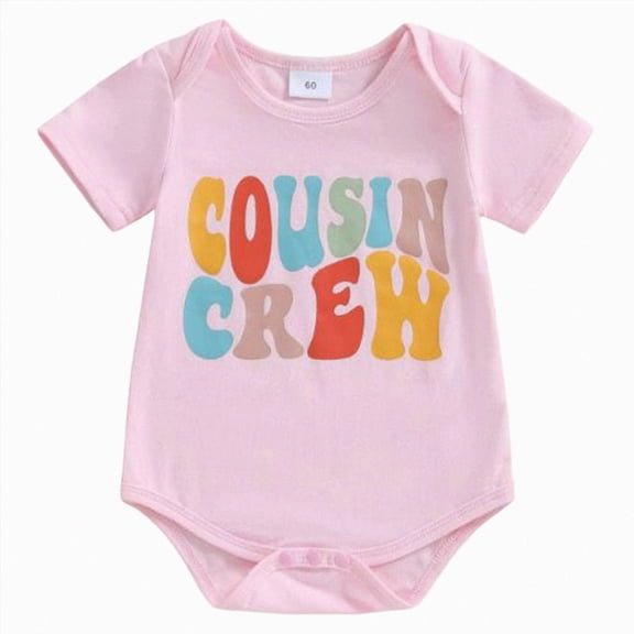 Ccpelsie Baby Cotton Romper Boys Short Sleeve One-Piece Jumpsuit Infant Bodysuits Summer Outfits 0-24M Pink,3-6 Months