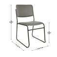 thumbnail image 5 of Flash Furniture 5 Pack 500 lb. Capacity High Density Gray Vinyl Stacking Chair with Sled Base, 5 of 13