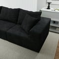 thumbnail image 3 of Black Boneless Couch, Sectional Couches for Living Room, Modern Modular Sofa, 4-Seater with 2 Ottomans and Oversized Chaise, 3 of 7