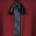 thumbnail image 5 of UTSJKR Unisex Adults Medieval Hooded Long Cape Cloak, Ribbon Tie Front Robe for Halloween Cosplay, Renaissance Fair, Role‑Play and Themed Costume Occasions Red M, 5 of 6