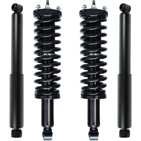 Detroit Axle - 4pc Struts Shocks for Toyota 1995-2004 Tacoma, 2 Front Struts with Coil Spring 2 Rear Shock Absorbers 1996 1997 1998 1999 2000 2001 2002 2003 Replacement Suspension Kit