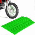 thumbnail image 1 of 72 Pack Spoke Leather Wheel Rim Wheel Cover Spoke Trim Wrap Cover Trim Protection Tube Motocross Dirt Bike (Green, 1 of 4
