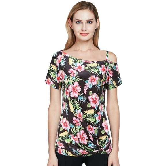 SSLR Women's T-Shirts Printed Crew Neck Short Sleeve T Shirt