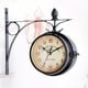 Boiiwant Horloge Murale Double Face Paddington, Décor de Jardin Intérieur Noir – image 2 sur 5