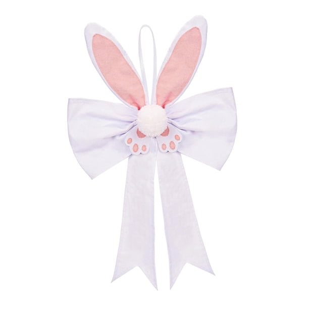 Adorno de lazo de de Pascua con luces, colgante de Pascua, fácil de instalar para el hogar, sala de estar, el y las vacaciones.