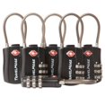 thumbnail image 1 of 6 Pack TSA Approved Travel combination cable Luggage Locks for Suitcases & Backpacks - Black, 1 of 1