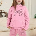 thumbnail image 2 of Kids Boys Girls Sweatsuit Set 2PC Long Sleeve Pink Sweatshirt Sweatpants Fall Clothes Girls Sets 6-7 Years, 2 of 4