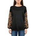 thumbnail image 5 of Sonja By Sonja Morgan Women's Jenna Leopard Sleeve Blouse, 5 of 5