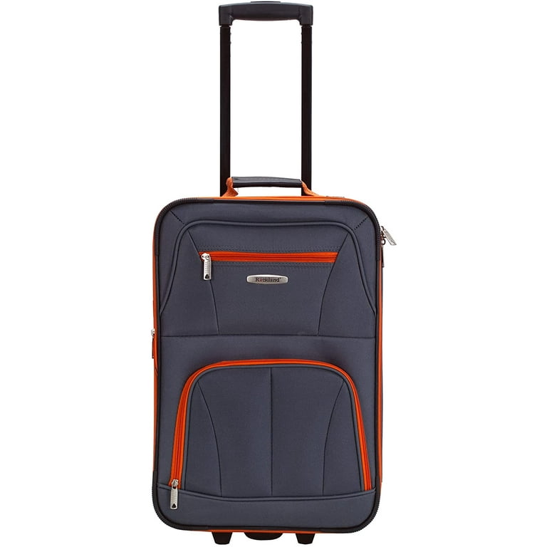 Rockland Journey Softside Upright Luggage Set, Expandable, Charcoal,  4-Piece (14/19/24/28)