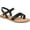 Black Faux Leather, variant on Women's Journee Collection Vasek Flat Thong Sandal Blue Faux Leather 7 M