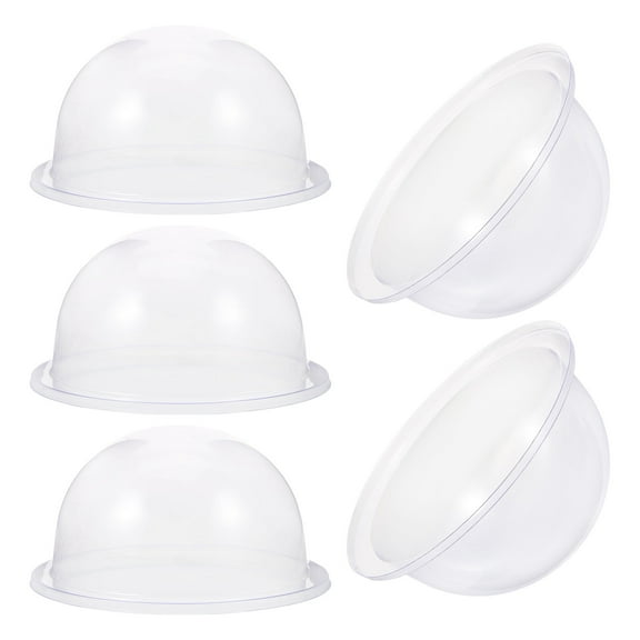 PAMINGONO 5Pcs Dining Table Sushi Dome Plastic Clear Food Cover for Dessert Protection