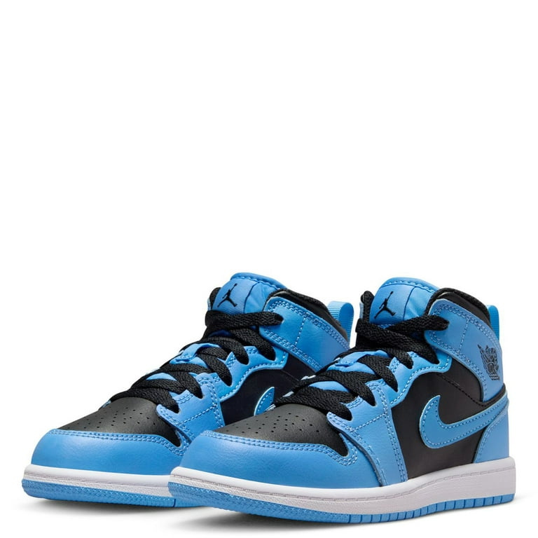 Little Kid's Jordan 1 Mid University Blue/Black-White