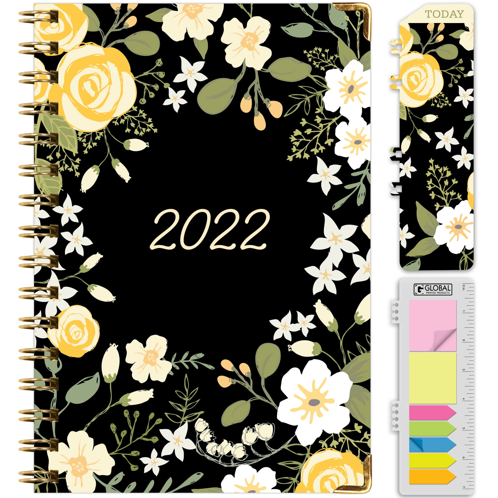 2021-2022 TEAL FLORAL Hardcover Planner 