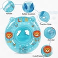thumbnail image 2 of CQHVKQ 20" Inflatable Baby Pool Float Seat, Lion Pattern Baby Swimming Ring for Swim Training, Toddler Inflatable Swimming Float with Airbag Seat, Adjustable Infant Pool Floats 6-36 Months, Blue, 2 of 9