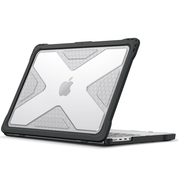 Fintie Case for MacBook Pro 14 Inch A3401 A3185 A3112 A2992 A2918 A2779 A2442 with M4 M3 M2 M1 Chip (2024 2023 2022 2021 Release) - Heavy Duty Rugged Hard Shell Cover with TPU Bumper, Crystal Clear