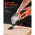 thumbnail image 5 of Corded Oscillating Multitool 2.2Amp 22000OPM Multi Tool Kit with Saw Blades & Sanding Accessories, 5 of 9