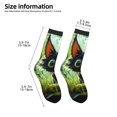 thumbnail image 2 of Fuzoiu Cute Big-Eyed Black Cat Print Kids Socks For Boys Girls,Grip Crew Socks with Non Slip,Lightweight Stretch Crew Socks,Toddlers Crew Boot Socks, 2 of 5