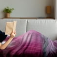 thumbnail image 3 of Theatre Soft Flannel Fleece Throw Blanket, Stage Aubergine Drapes Curtains Actor and Actress Watching a Play Illustration, Cozy Plush for Indoor and Outdoor Use, 70" x 90", Fuchsia Pink, by Ambesonne, 3 of 5