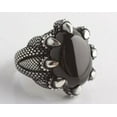 thumbnail image 3 of Black Onyx Mens Ring, Natural Black Onyx, December Birth, Eagle Claw Jewelry, 925 Silver Ring, Birthday Gift, Heavy Mens Ring, Arabic Design, Ottoman Style Ring, Christmas, Turkey Mens Signet Ring, 3 of 3