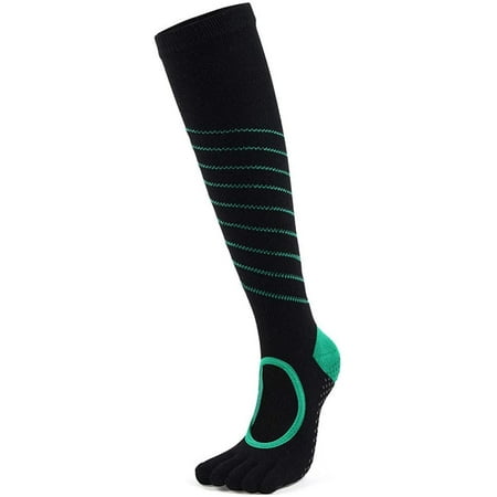 Compression Socks for Women Non Skid, Cotton Yoga Full Toe Socks