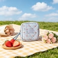 thumbnail image 5 of Dongrere Cherry Plaid Cosmetic Bag, Portable Zipper Makeup Pouch, Mini Storage Purse for Travel Work Use, Blue, 5 of 6