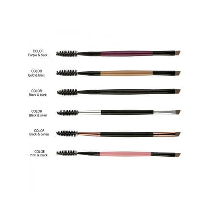 Lavaport Double Sided Eyebrow Flat Angled Brush High Quality Pro Cosmetic Makeup (Best Angled Eyebrow Brush)