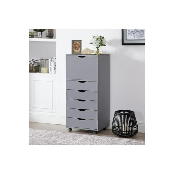 Naomi Home Carly 6 Drawer Office Storage File Cabinet On Wheels Mobile Under Desk Filing Unit Craft Organization For Gray Com Carly 6 Drawer Office Storage, Gray File Cabinet Ikea