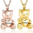thumbnail image 2 of Teddy Bear Cremation Urn Nekclaces Ashes Jewelry for Men Women Heart Memorial Urn Keepsake Human Pets Ashes Urn Pendant Gift for Women Men, 2 of 7