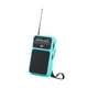 thumbnail image 5 of Radio de bolsillo AM de doble banda multipropósito fácil de usar de alto rendimiento con conector de 3,5 mm Azul, 5 of 9