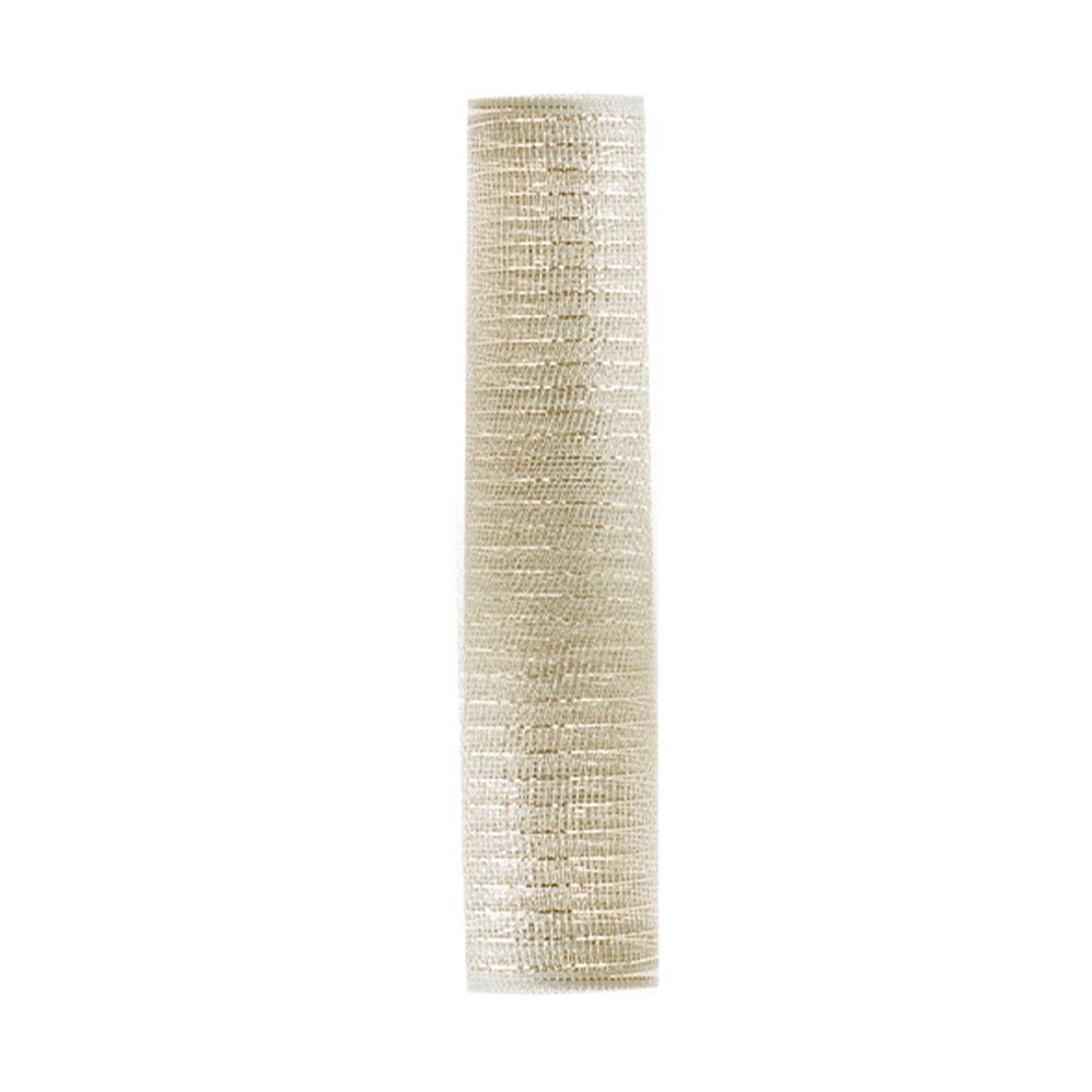 Nature Deco Mesh Ribbon with Metallic Foil, Gold, 20.8 inch x 29 feet, for Christmas Tree Wreaths