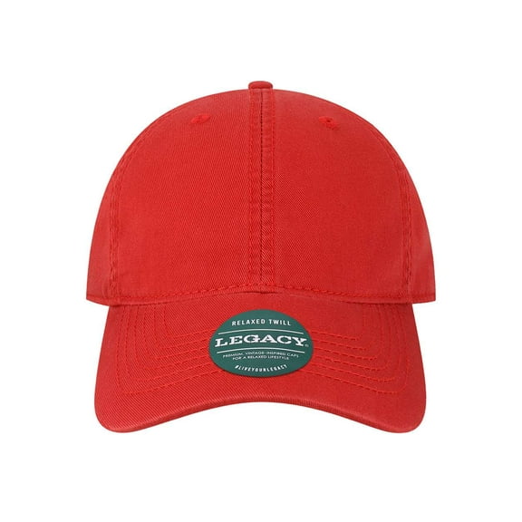Legacy  Relaxed Twill Dad Hat, Scarlet - Adjustable Size