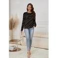 thumbnail image 6 of Asklazy Women's Pullover Sweaters Long Sleeve Print Knitted Crew Neck Sweater Tops（a Little Run Big）, 6 of 19